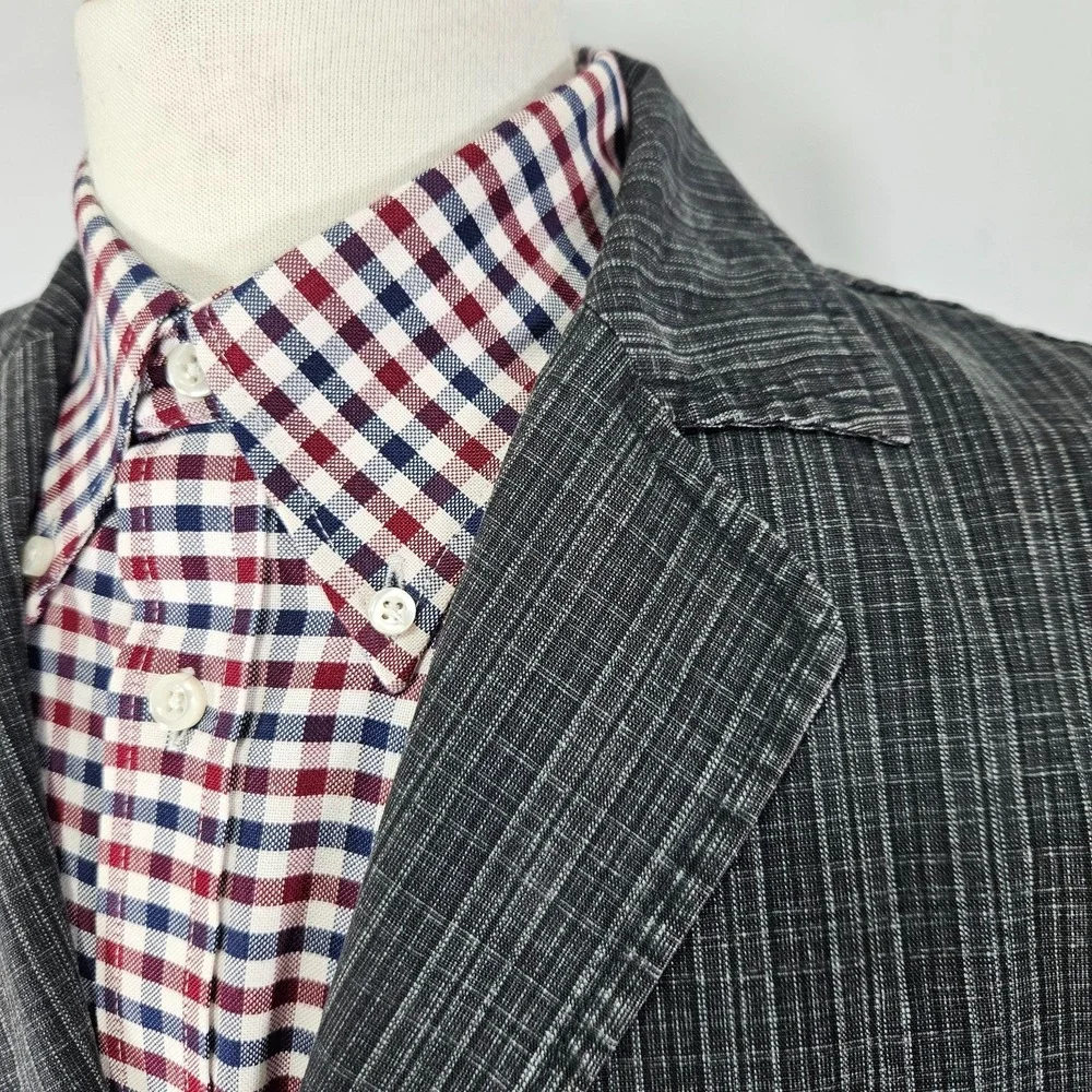 Murano Men's Sport Coat Blazer Three Button Unstructured Cotton Size LARGE